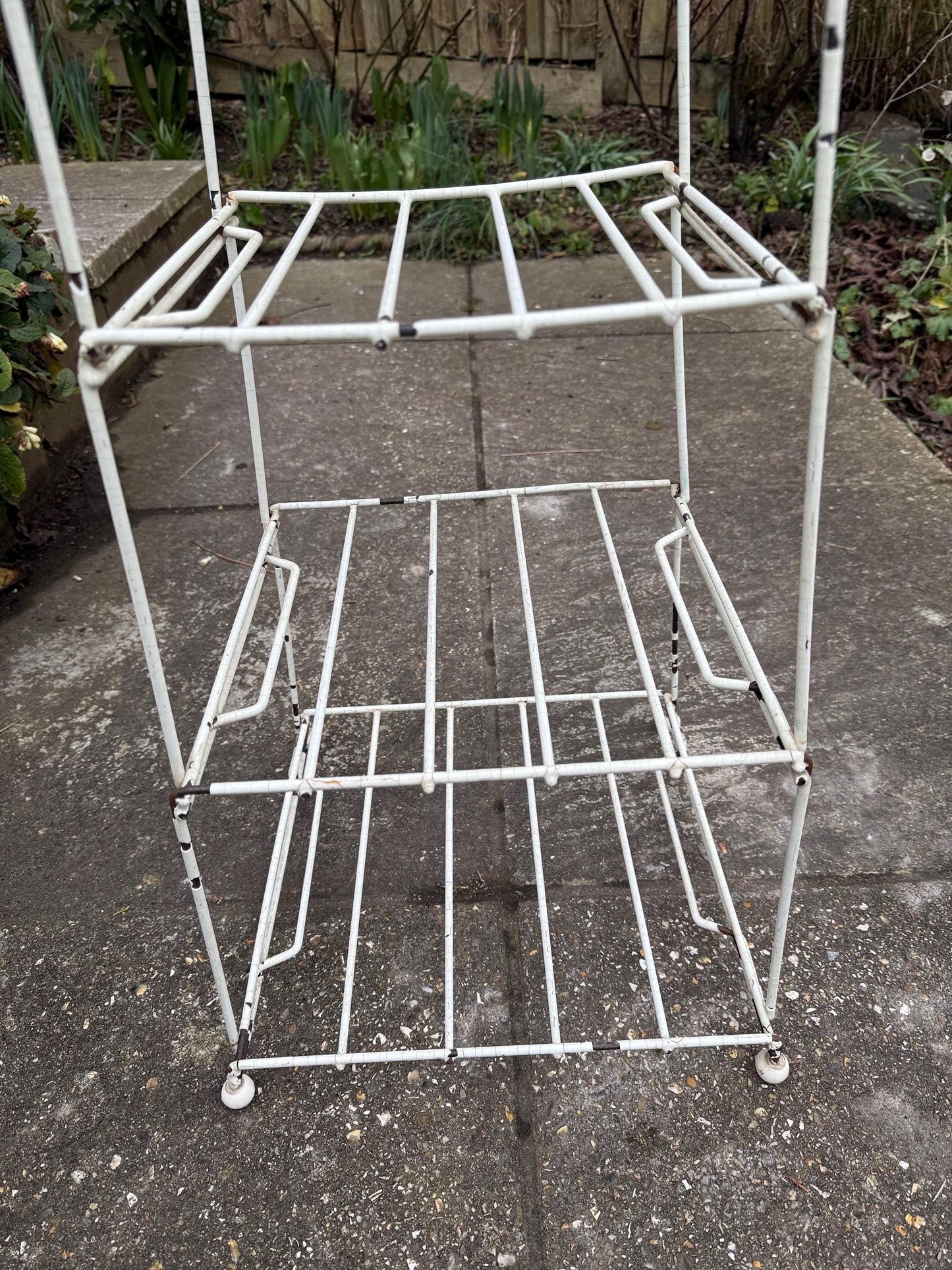 Vintage retro Kitchen Stand - pot stand, metal pot holder, vintage stand, metal storage, retro stand, vintage kitchen, vintage plant stand