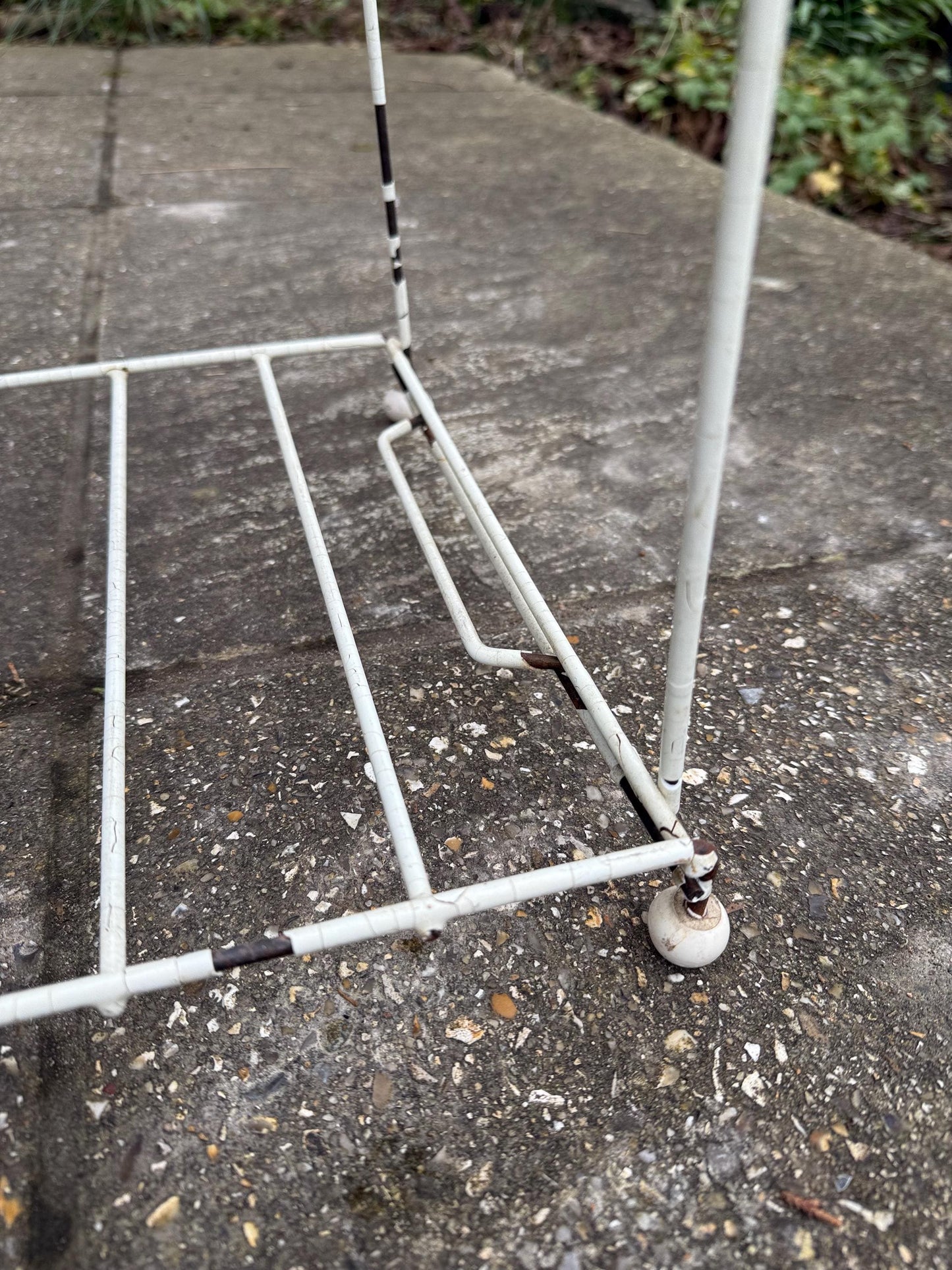 Vintage retro Kitchen Stand - pot stand, metal pot holder, vintage stand, metal storage, retro stand, vintage kitchen, vintage plant stand