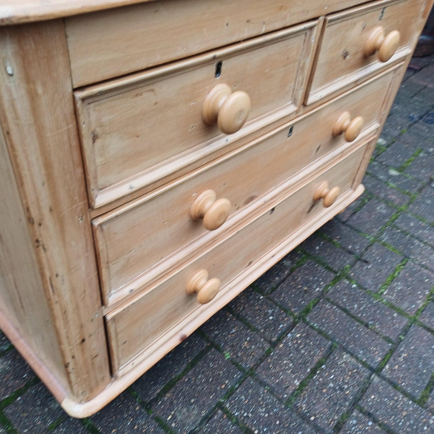 An Outstanding Victorian Stripped Pine Chest of Drawers Dressing Table Adjustable Mirror Tough Finish FREE HAND Delivery