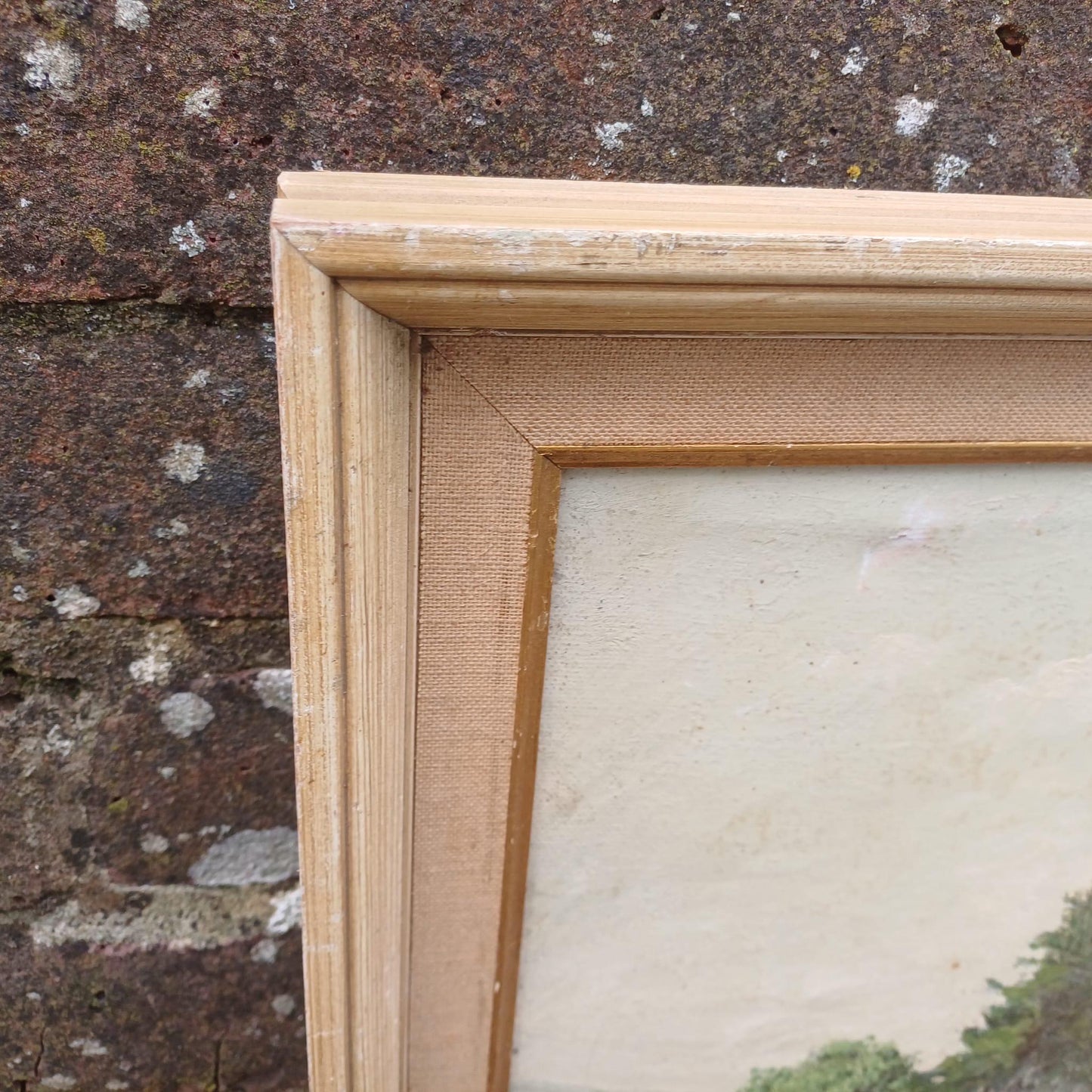 Original Oil Painting of Filleigh Village in Devon - Retro Oil Painting by F Sheppard in lovely retro frame