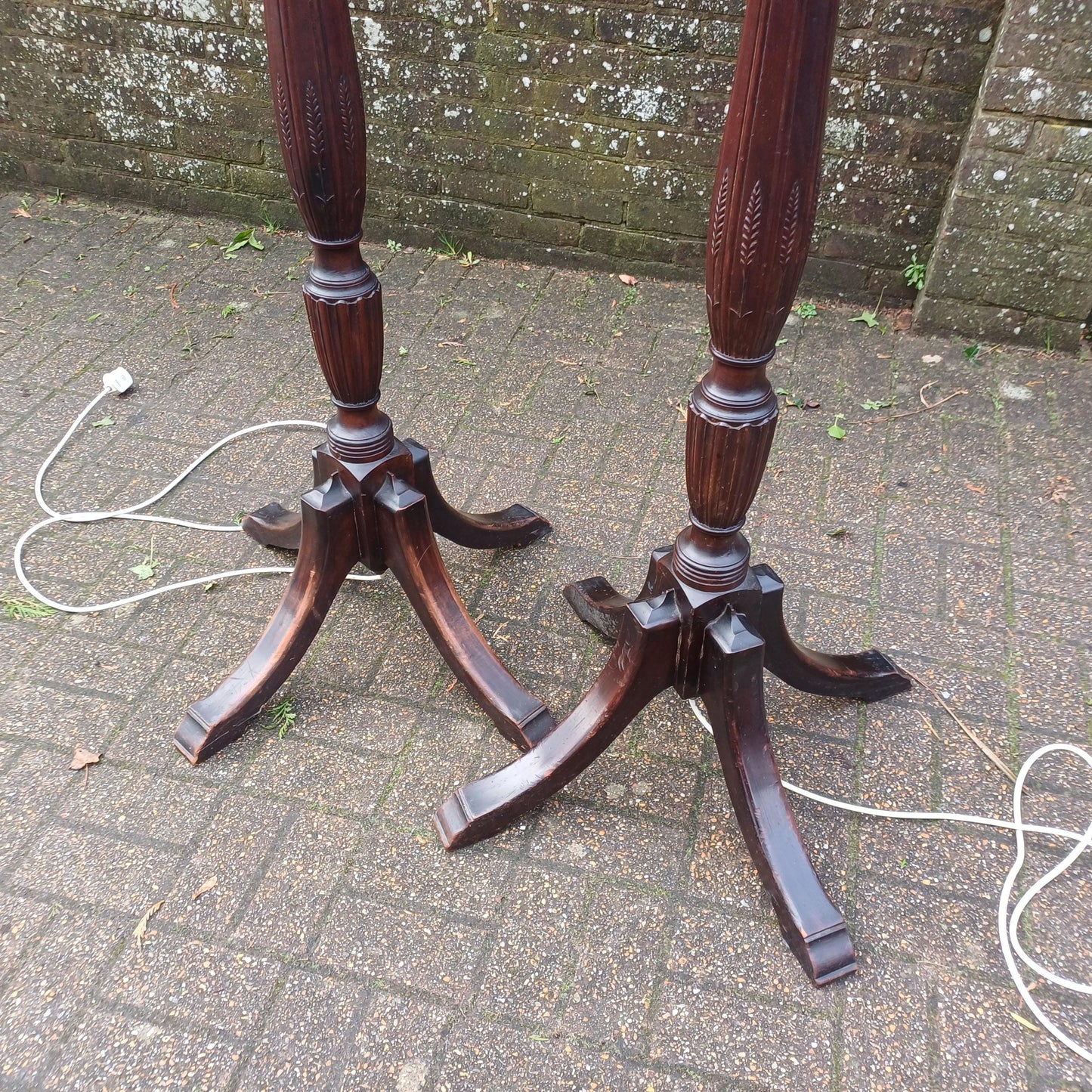 Rare & Elegant Pair of Late Victorian/Edwardian Working Standard Lamps Statement Pieces FREE HAND Delivery