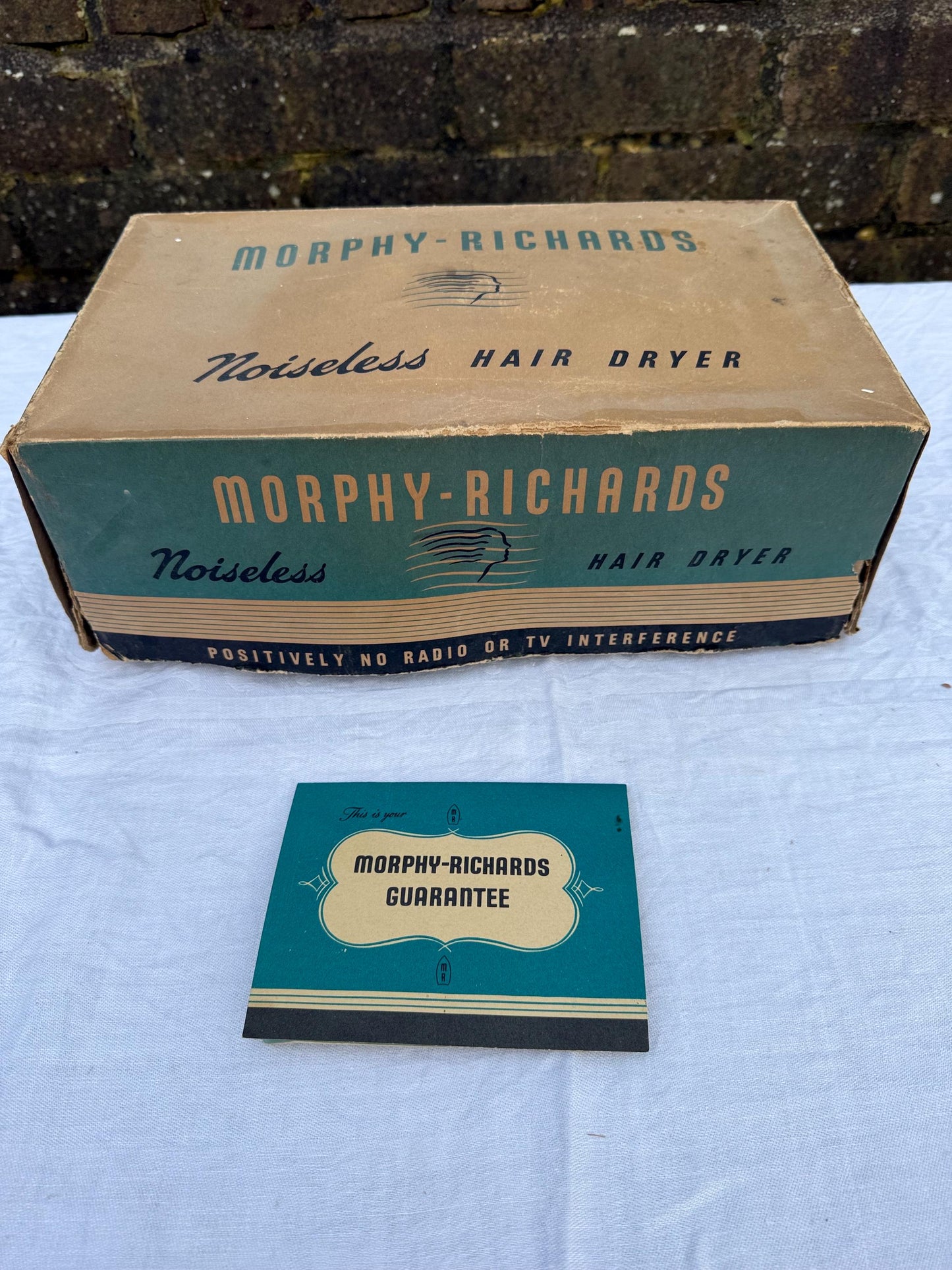 Vintage Hairdryer - Original 1950s Morphy Richards Noiseless HairDryer - in original box, with guarantee and sales receipt