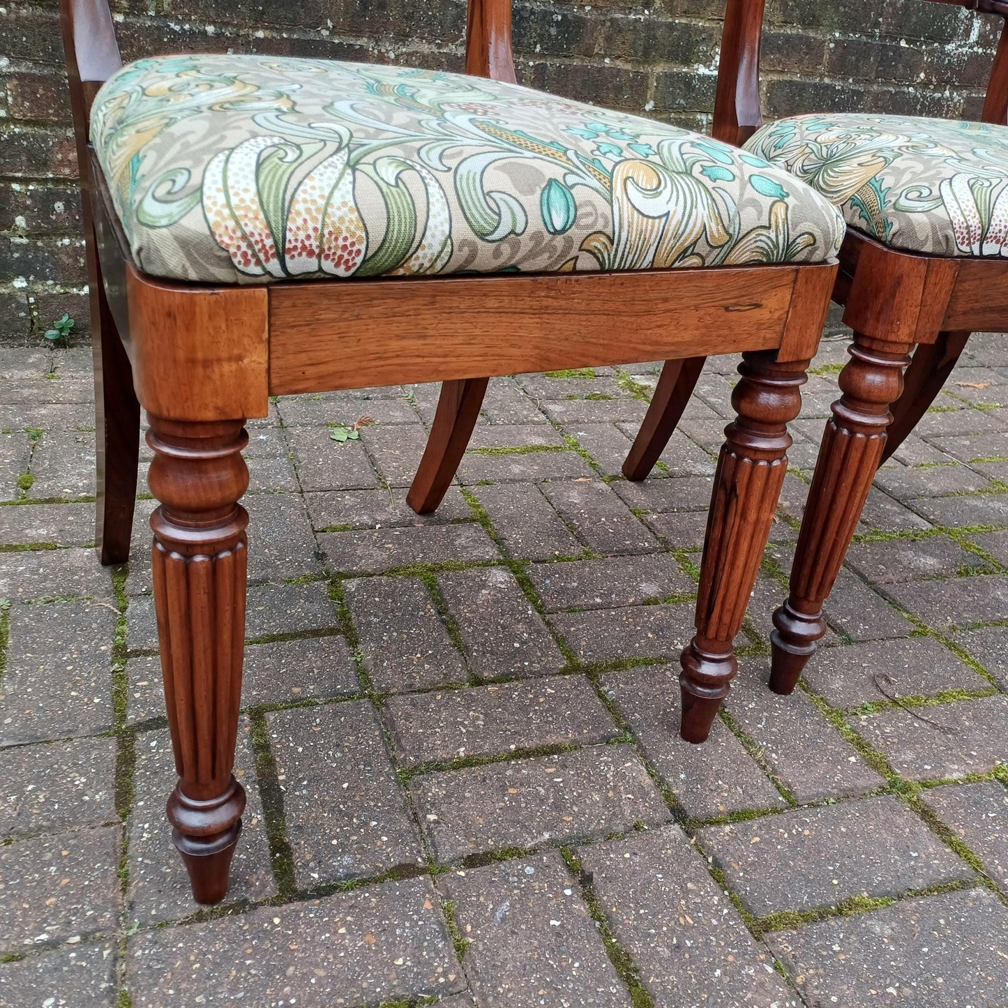 Outstanding Pair of High Quality Vintage Upholstered Dining or Occasional Chairs FREE HAND Delivery