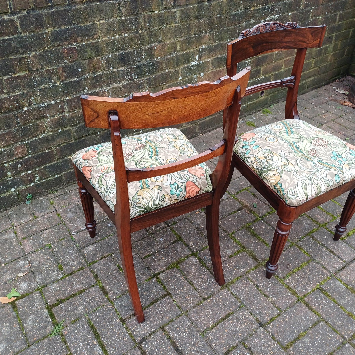 Outstanding Pair of High Quality Vintage Upholstered Dining or Occasional Chairs FREE HAND Delivery