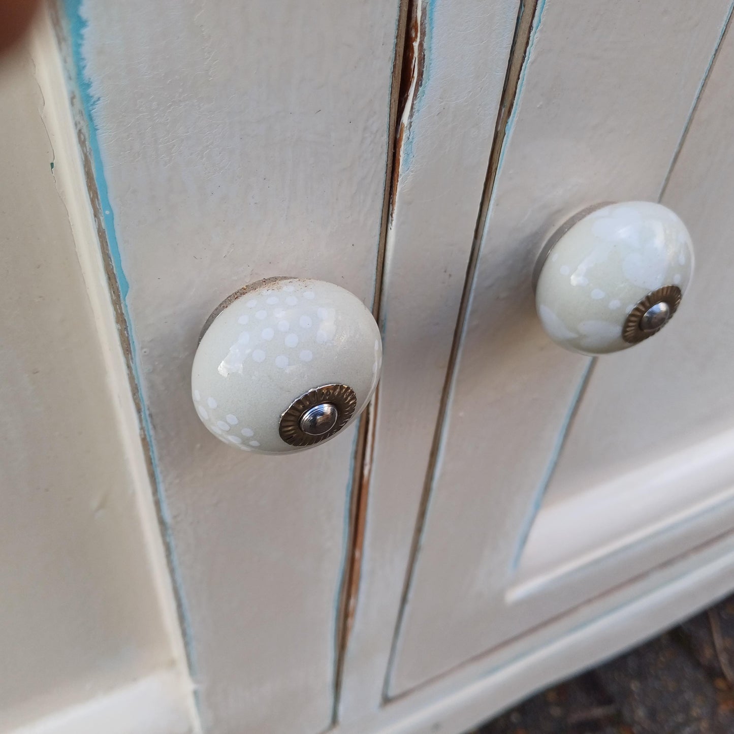 Vintage 50s Painted Cupboard Sideboard with Hand Distressed Bespoke Finish FREE HAND Delivery