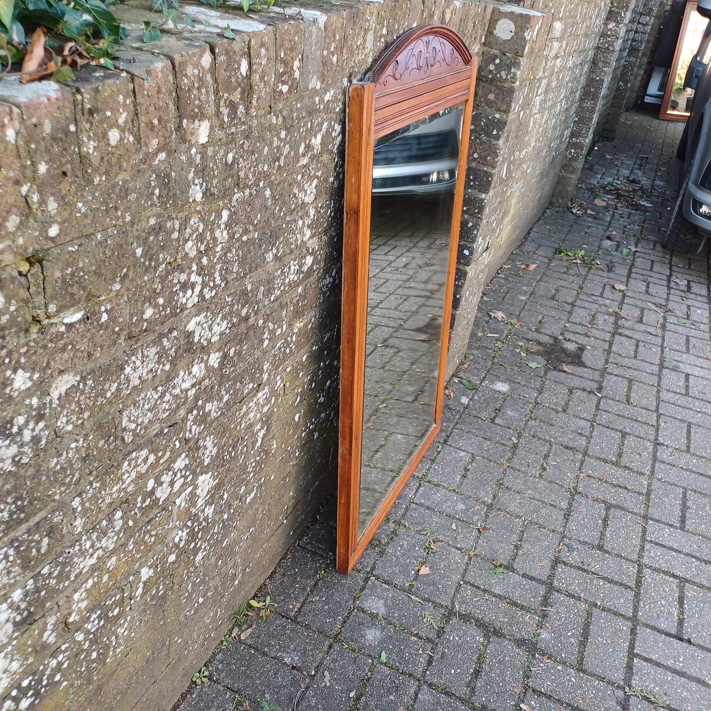 Huge Early 20th Century Large Over Mantel or Wall Mirror – Exceptional Craftsmanship, Elegant Design 118 x 69 cm FREE HAND Delivery