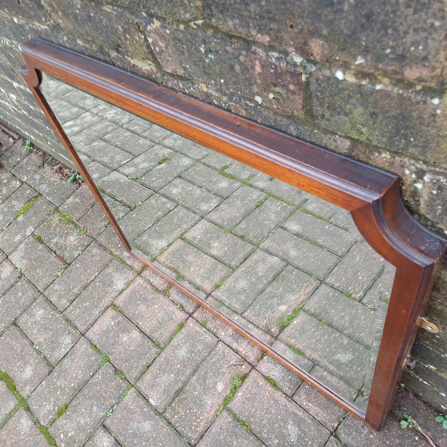 Large Imposing Vintage Mahogany Quality Wall Mirror FREE HAND Delivery