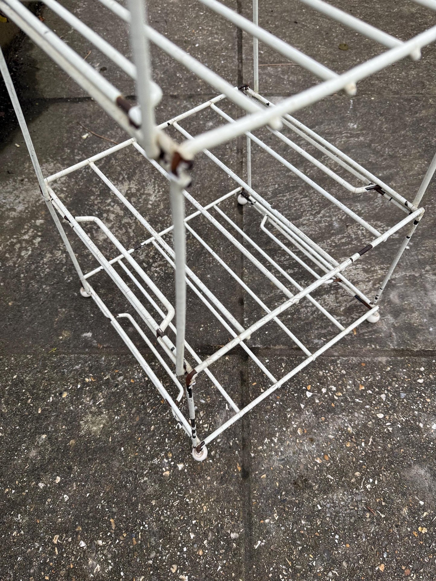 Vintage retro Kitchen Stand - pot stand, metal pot holder, vintage stand, metal storage, retro stand, vintage kitchen, vintage plant stand