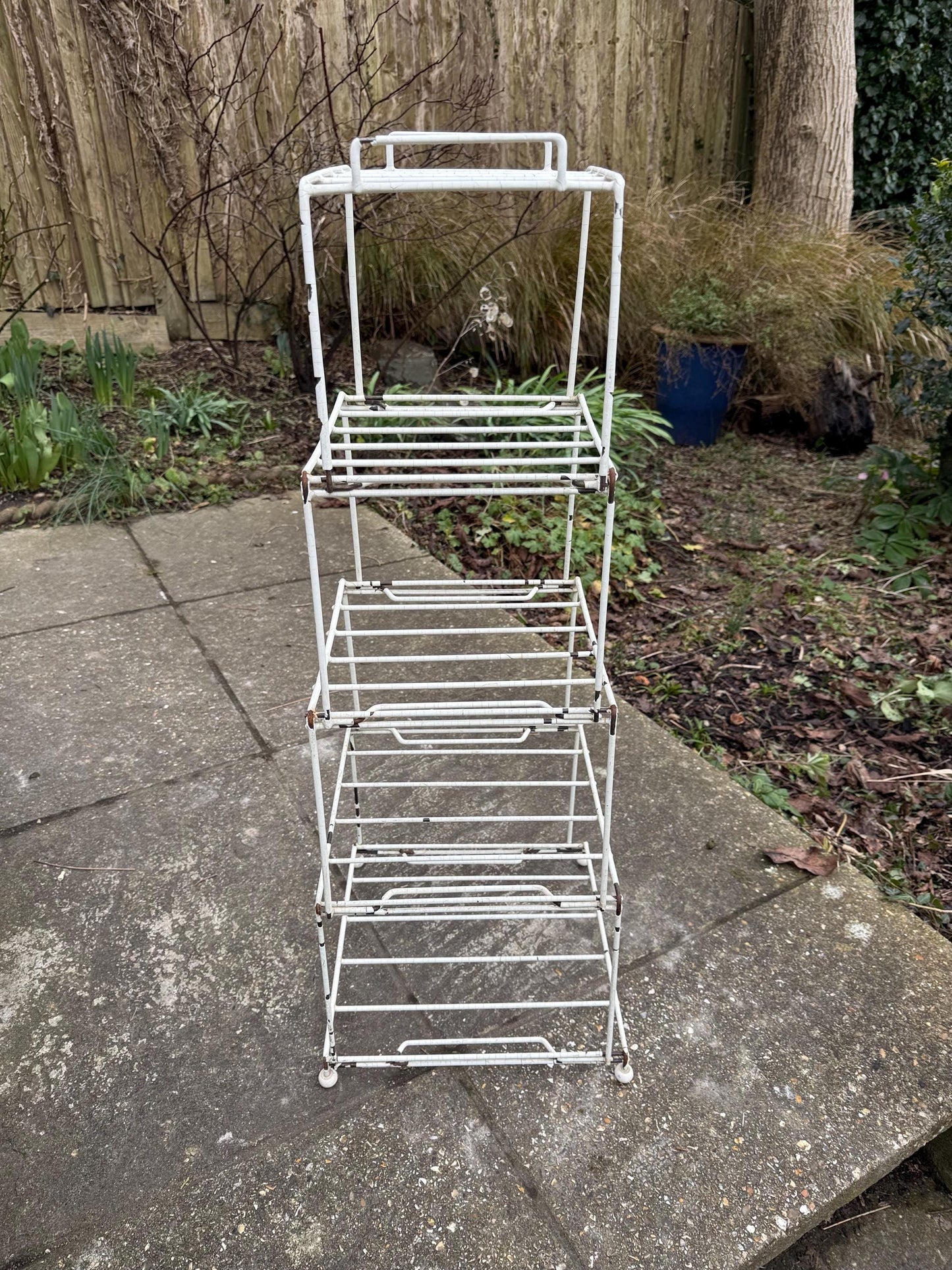 Vintage retro Kitchen Stand - pot stand, metal pot holder, vintage stand, metal storage, retro stand, vintage kitchen, vintage plant stand
