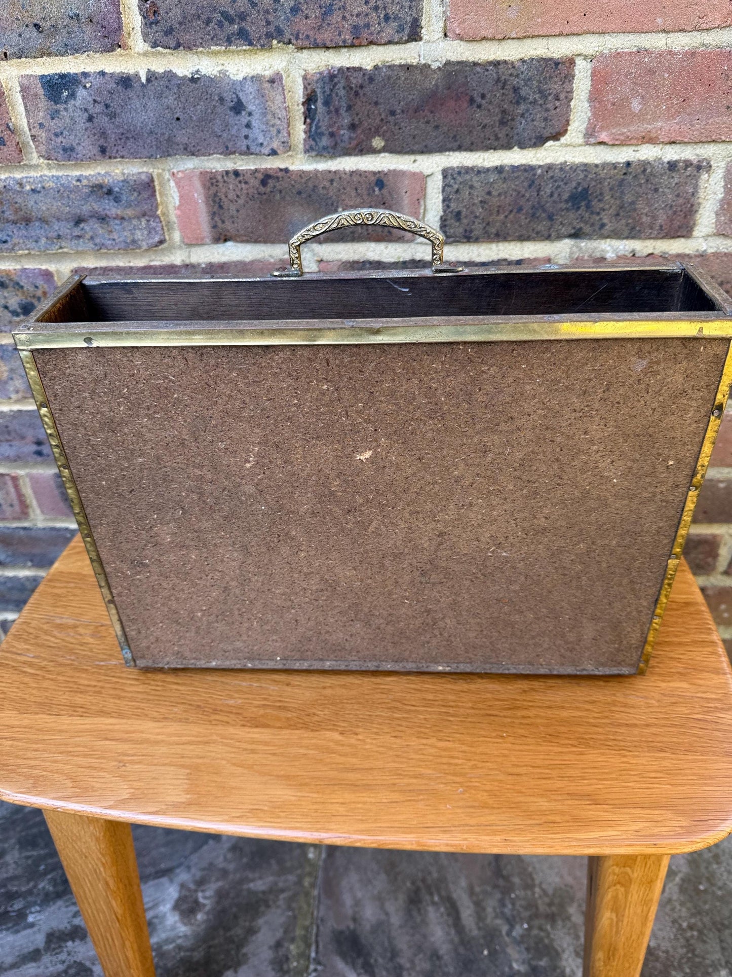 Vintage Mid-Century Brass Medieval Style Magazine Rack – Medieval Tavern Style Decor for Classic Charm