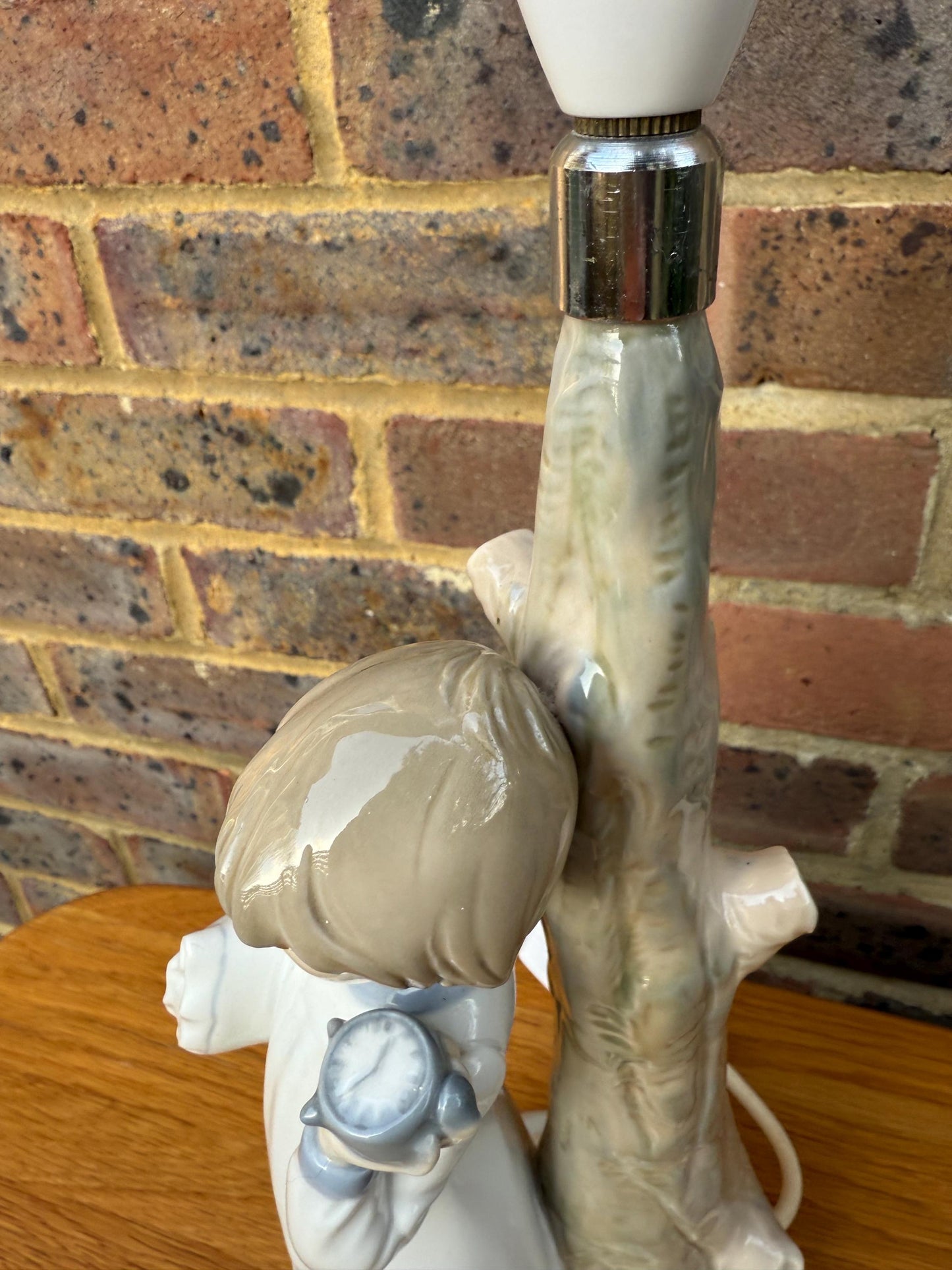 Vintage Lladro Bedtime Table Lamp - Nursery, Child's Room, Bedroom Table Lamp of sleeping boy, Going to Bed, Working, VGC