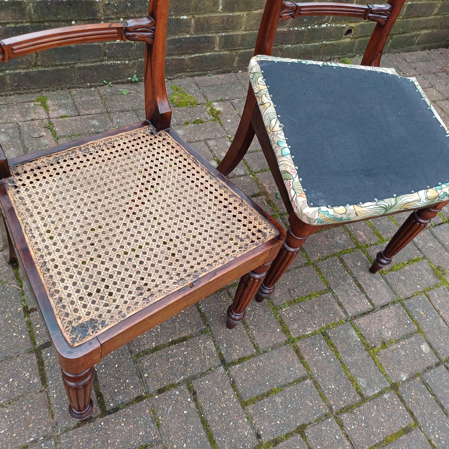 Outstanding Pair of High Quality Vintage Upholstered Dining or Occasional Chairs FREE HAND Delivery
