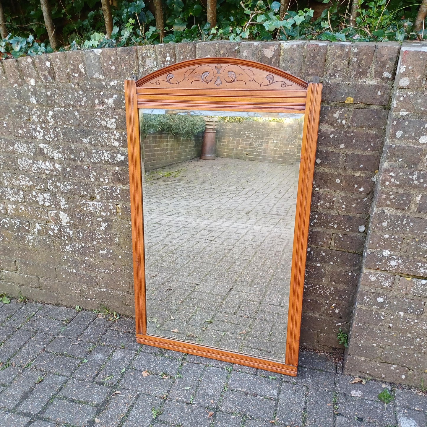Huge Early 20th Century Large Over Mantel or Wall Mirror – Exceptional Craftsmanship, Elegant Design 118 x 69 cm FREE HAND Delivery