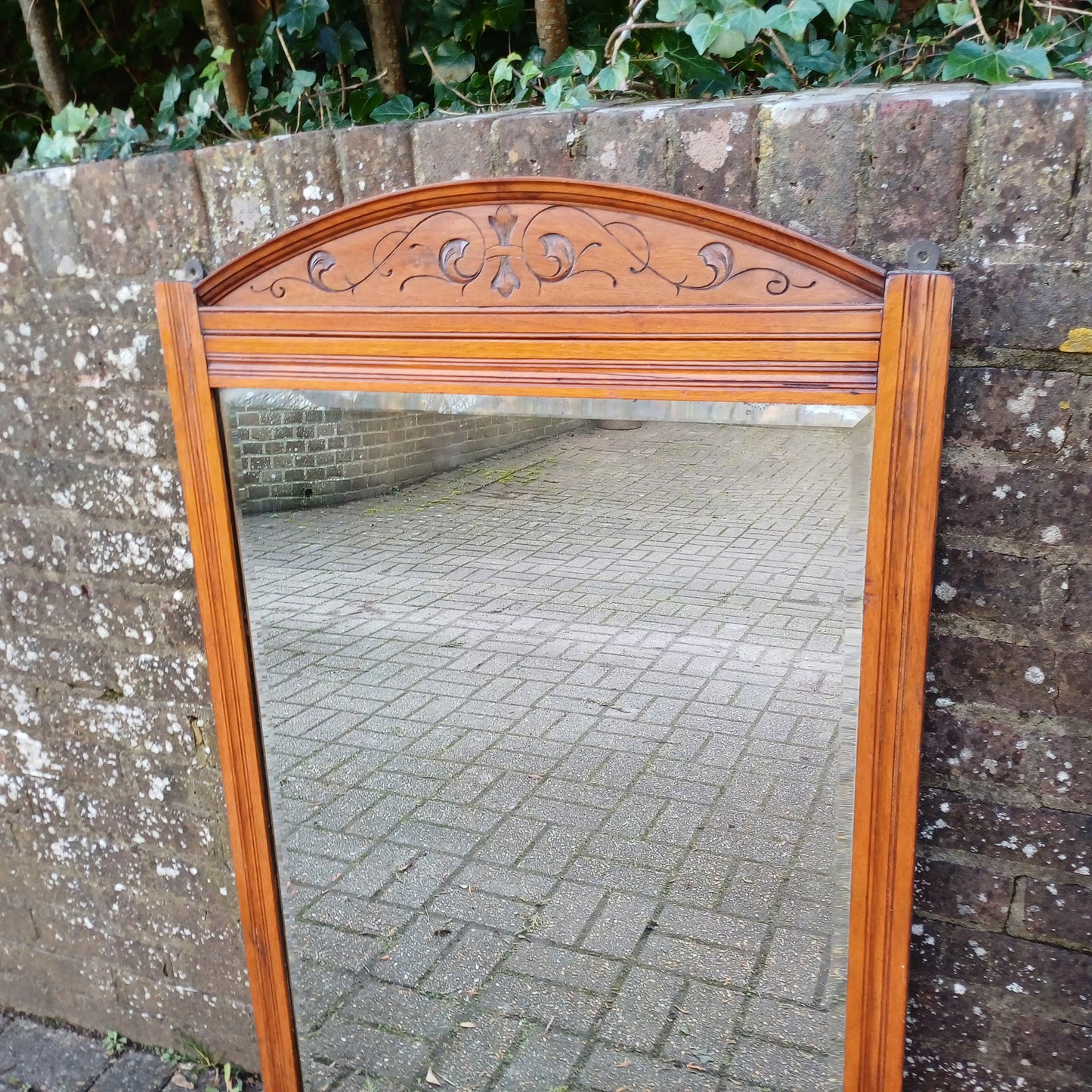 Huge Early 20th Century Large Over Mantel or Wall Mirror – Exceptional Craftsmanship, Elegant Design 118 x 69 cm FREE HAND Delivery