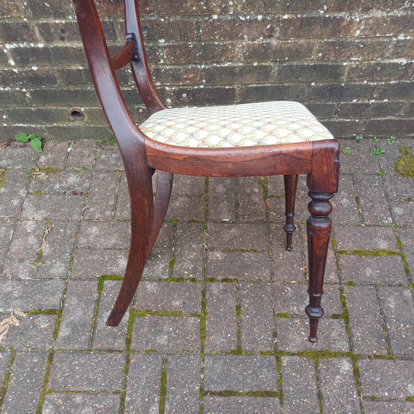 Pair of Early Antique Victorian Rosewood Balloon Back Chairs (c. 1850-1870) – New Fine Upholsterery & Elegantly Crafted FREE HAND Delivery