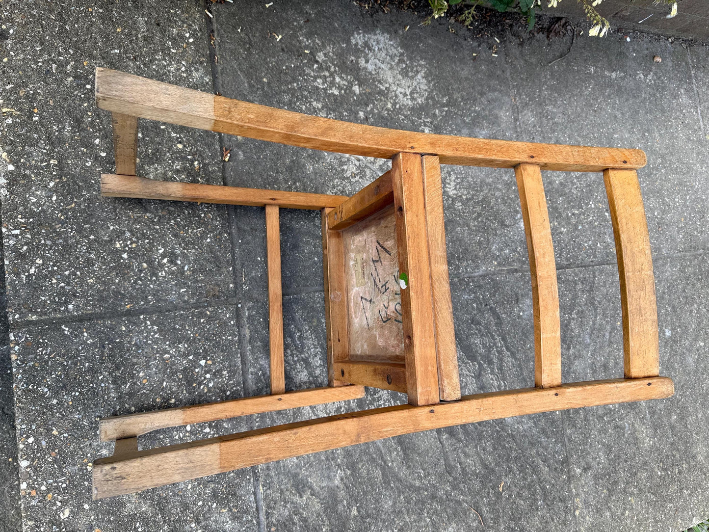 Vintage child's chair - rustic wooden child's chair, mid-century chair - playroom furniture, bedroom chair