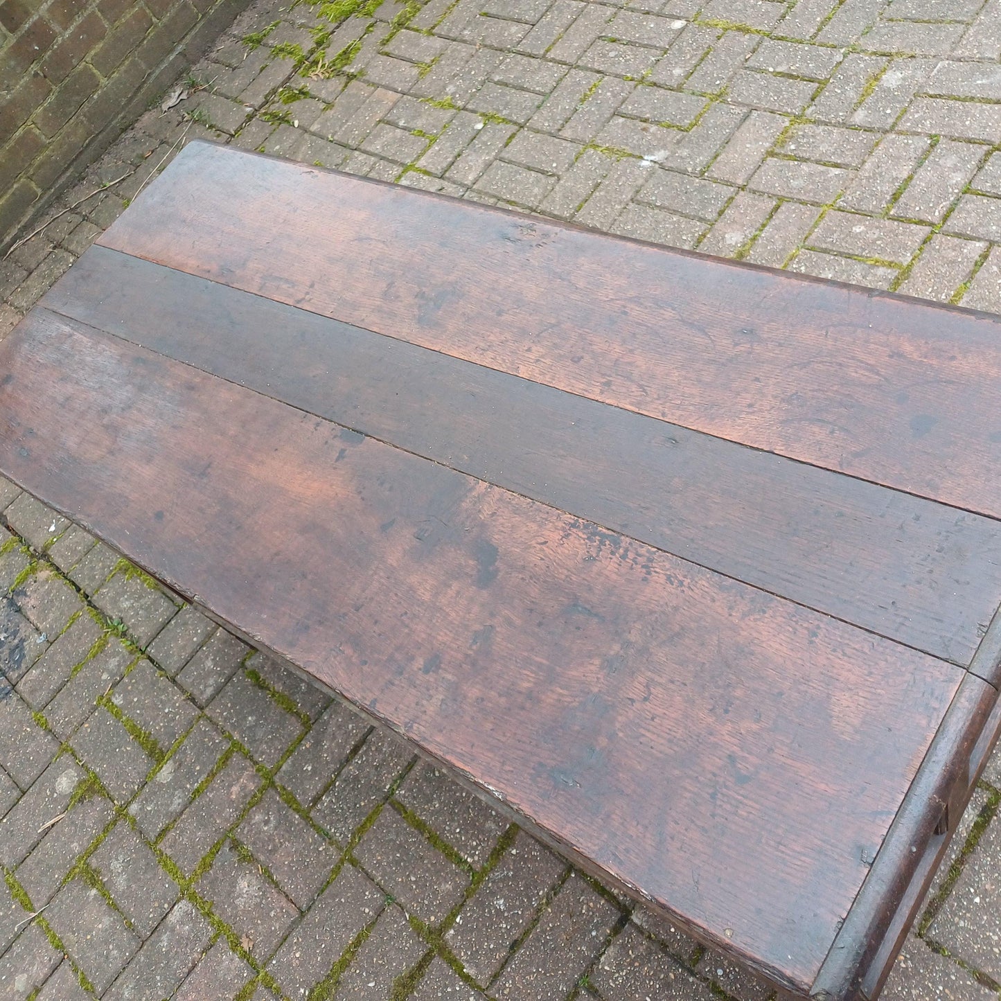Huge Classic Antique Vintage Old English Oak Mid 19th Century Oak Trunk or Coffer FREE HAND Delivery