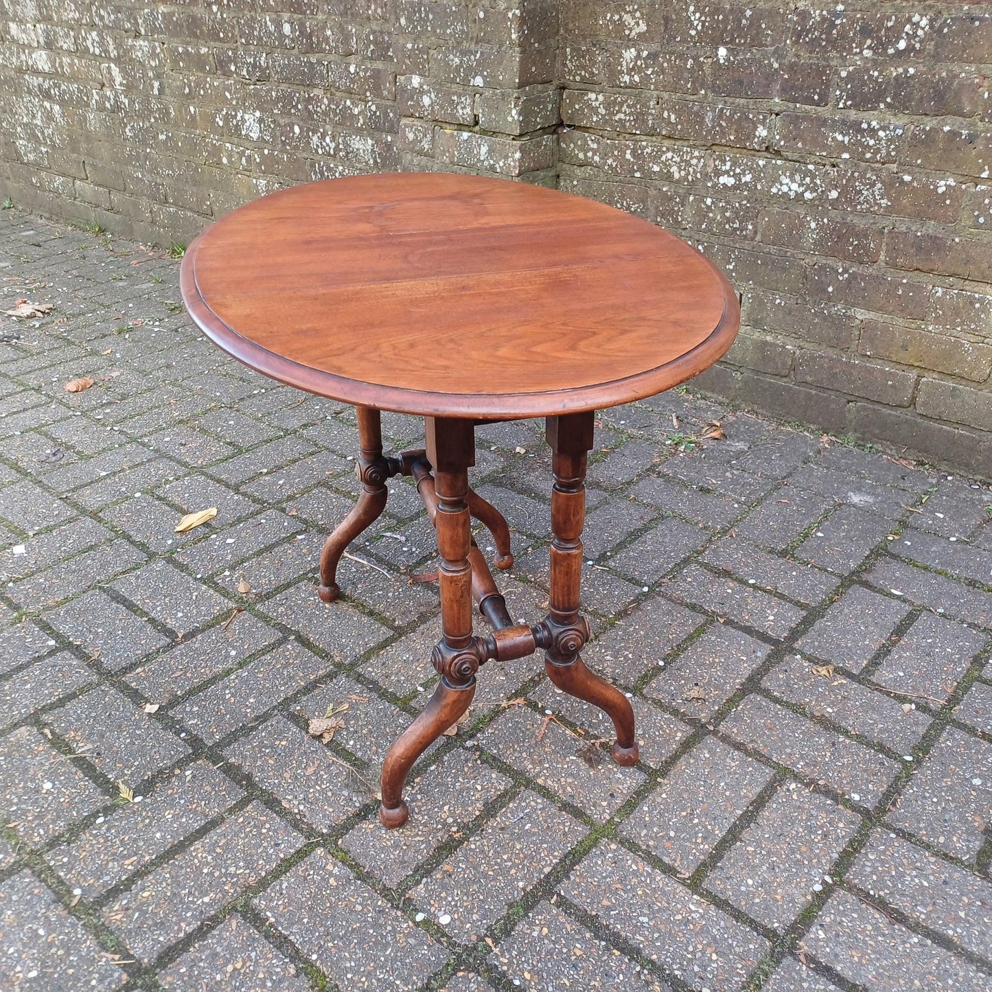 Antique Mahogany Drop-Leaf Table Victorian Style Sutherland or Pembroke Side Table