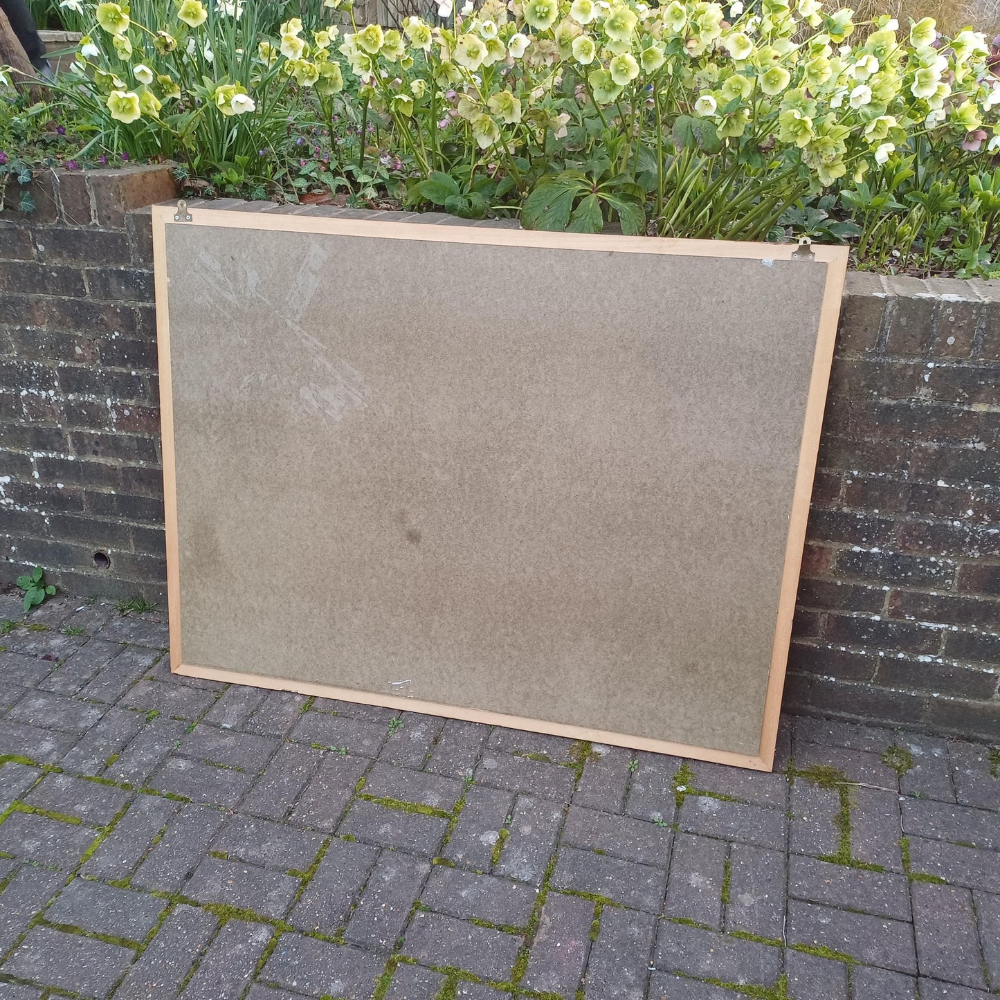 Massive Ornate Vintage Wall Mirror with Dark Wood & Gold Detailing Bevelled Glass FREE HAND Delivery