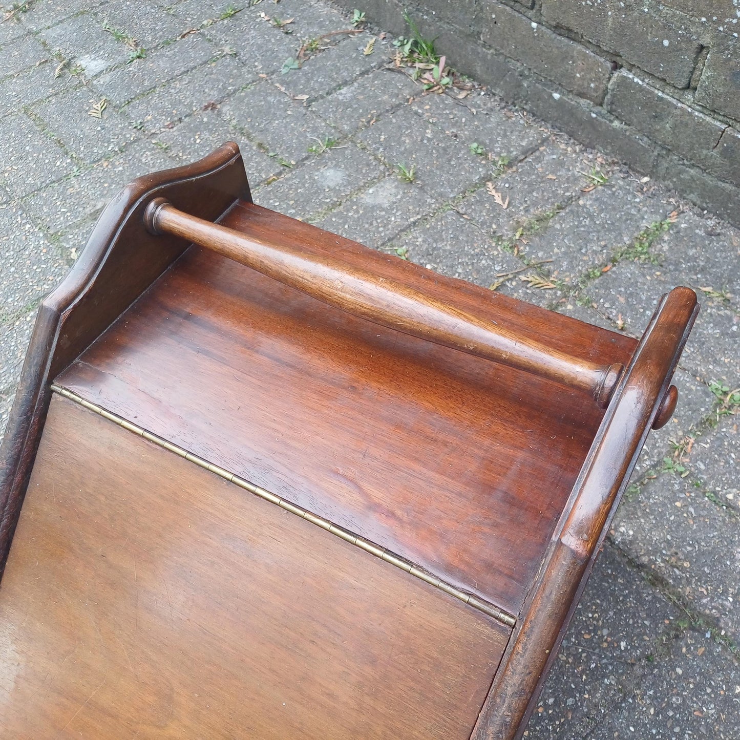 Vintage Edwardian Solid Mahogany Coal Scuttle Box Original Liner, Storage Vintage Antique Fireplace