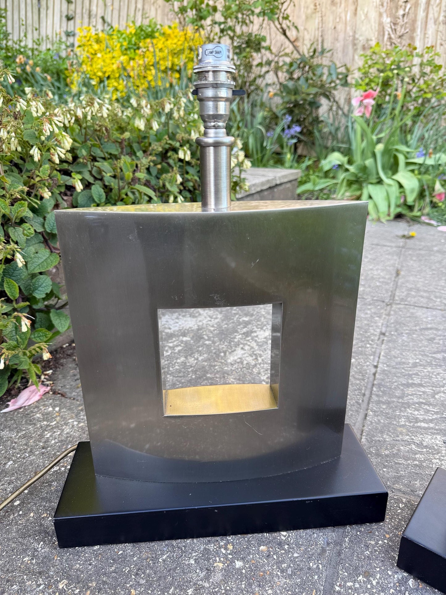 Top Quality Industrial Style Heavy Metal lamps – brushed steel on metal base – large working and PAT tested lamps