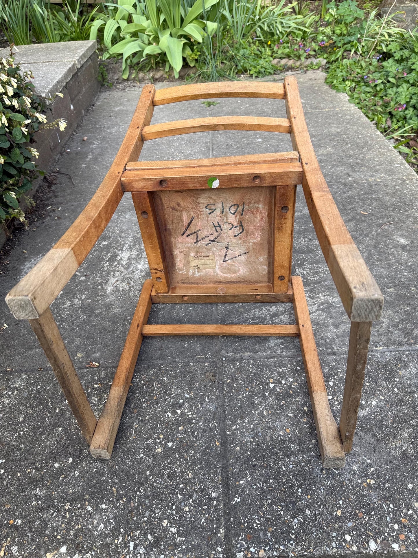 Vintage child's chair - rustic wooden child's chair, mid-century chair - playroom furniture, bedroom chair