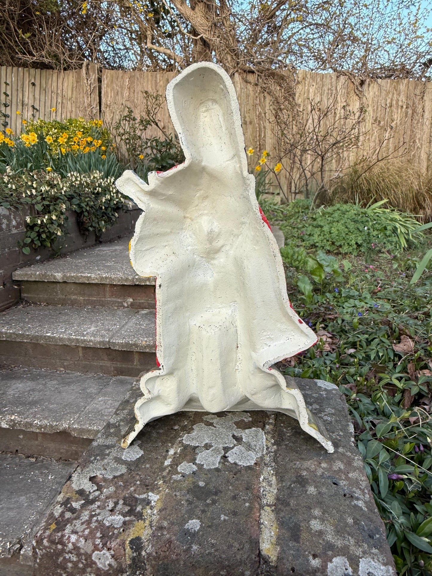 Vintage Highland Piper Door Stop - cast iron, mid-century Scottish Piper door stop, vgc