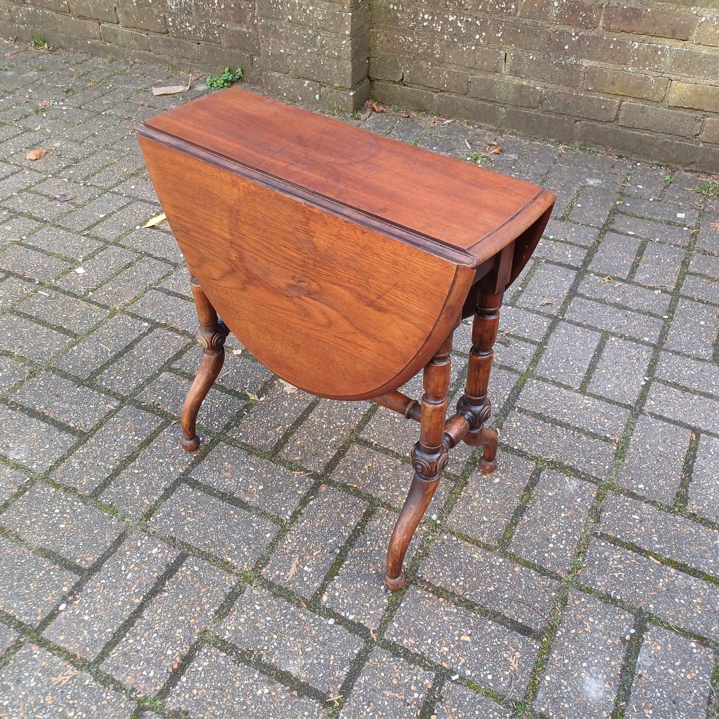 Antique Mahogany Drop-Leaf Table Victorian Style Sutherland or Pembroke Side Table