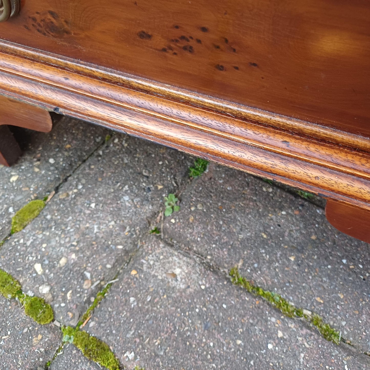 Vintage Georgian Style Miniature Chest of Drawers – Burr Elm Veneer, 1980s Reproduction Jewelry Precious Things