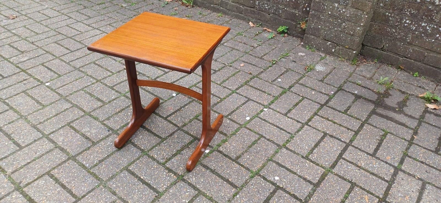 Retro vintage small teak table - Danish G Plan style - plant stand, lamp table, occasional table
