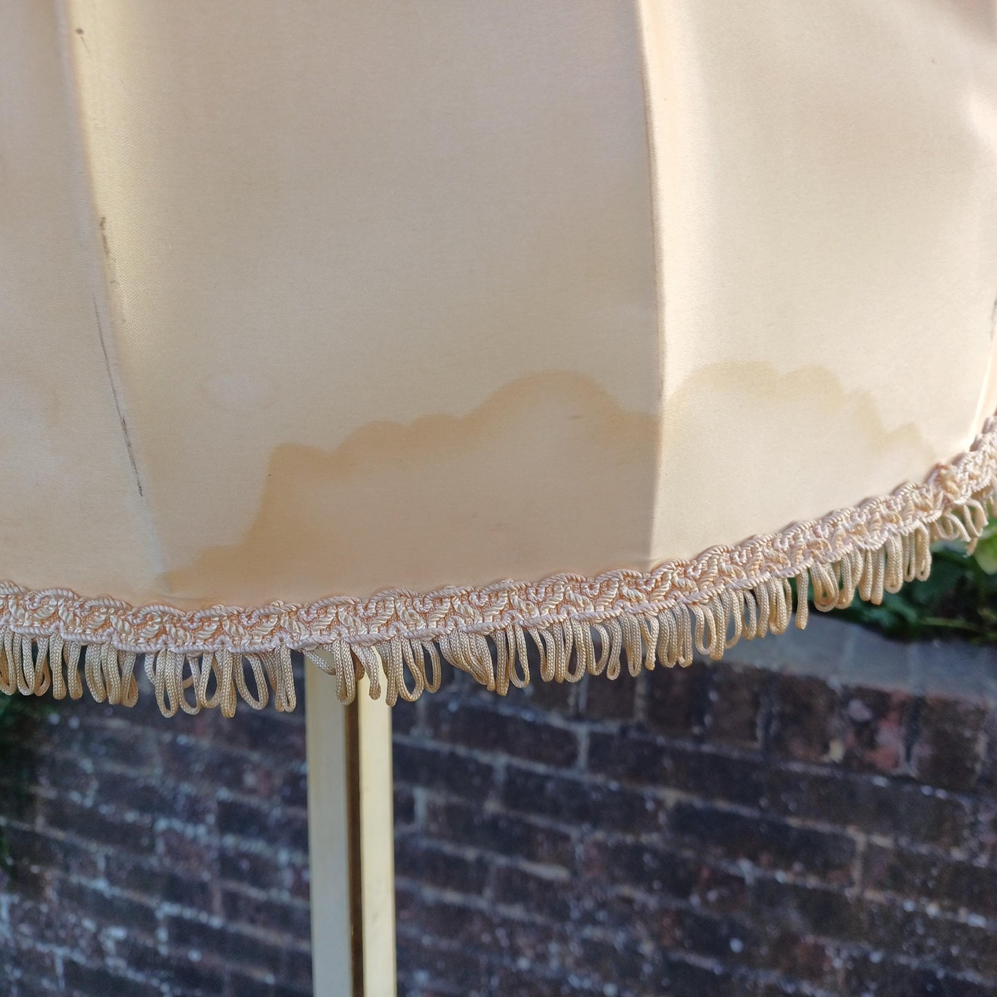 Original Vintage Hand-Painted Floor Lamp Balloon Shade Shabby Chic Floral Standard, Mid Century to 1930s Style FREE HAND Delivery PAT Tested