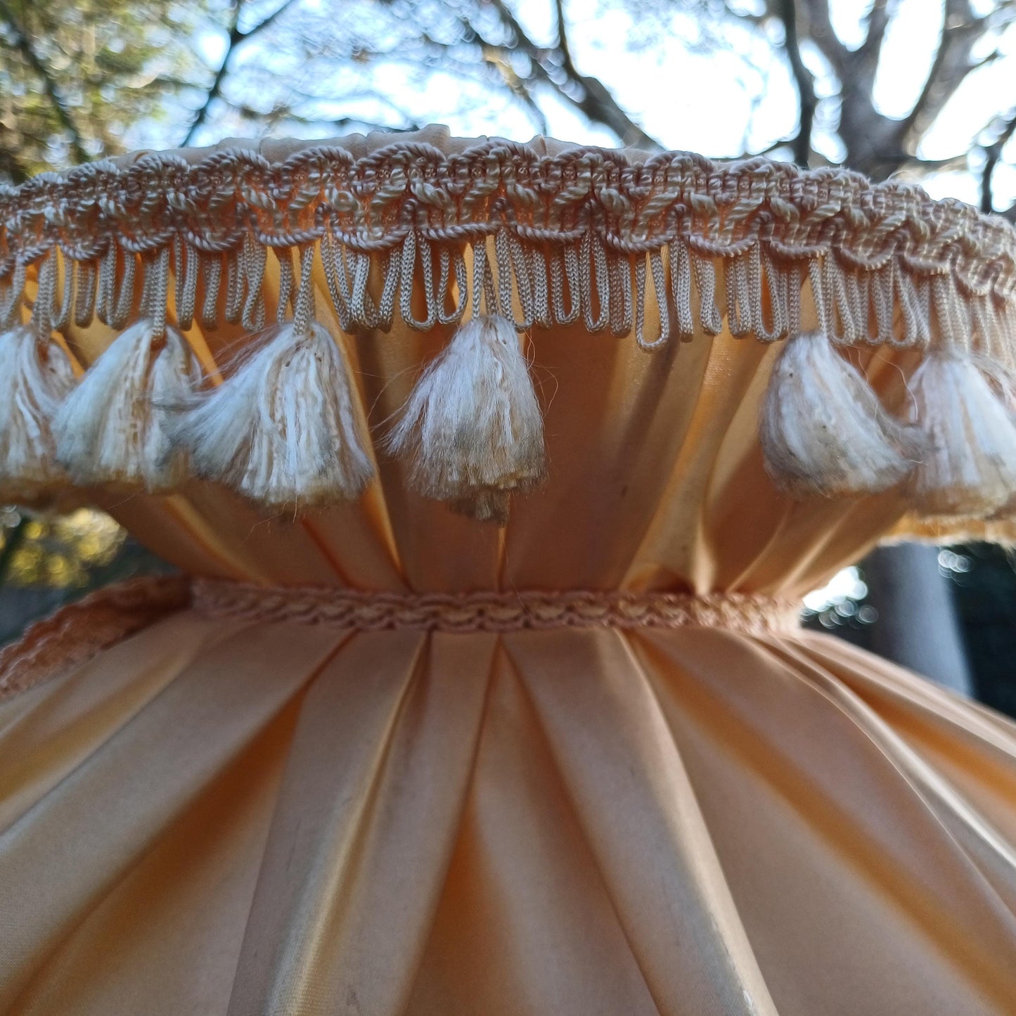 Original Vintage Hand-Painted Floor Lamp Balloon Shade Shabby Chic Floral Standard, Mid Century to 1930s Style FREE HAND Delivery PAT Tested