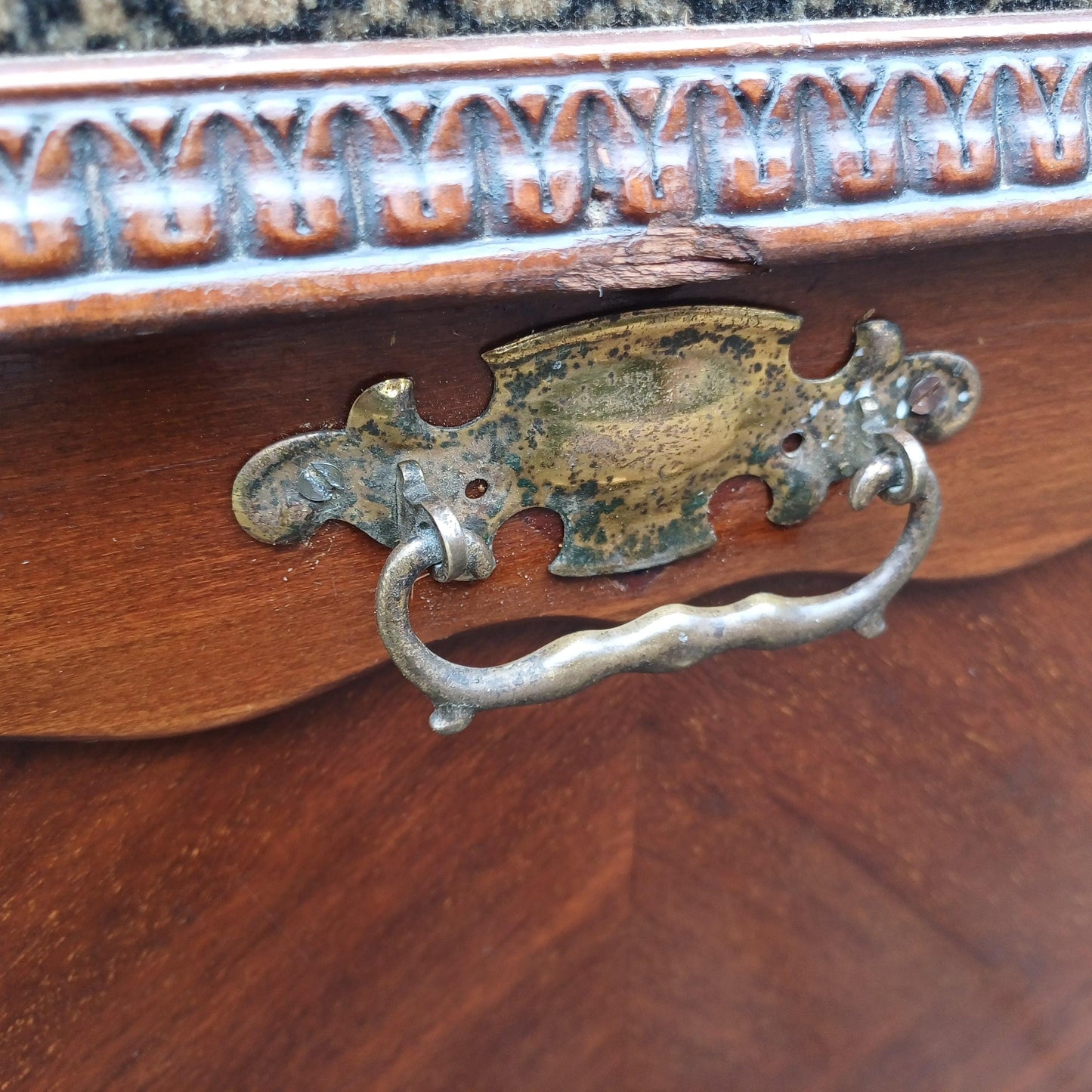 Vintage Edwardian Piano Stool Bench Mahogany Storage Seat Fabric Hallway Bedroom Multi Use Antique Charm