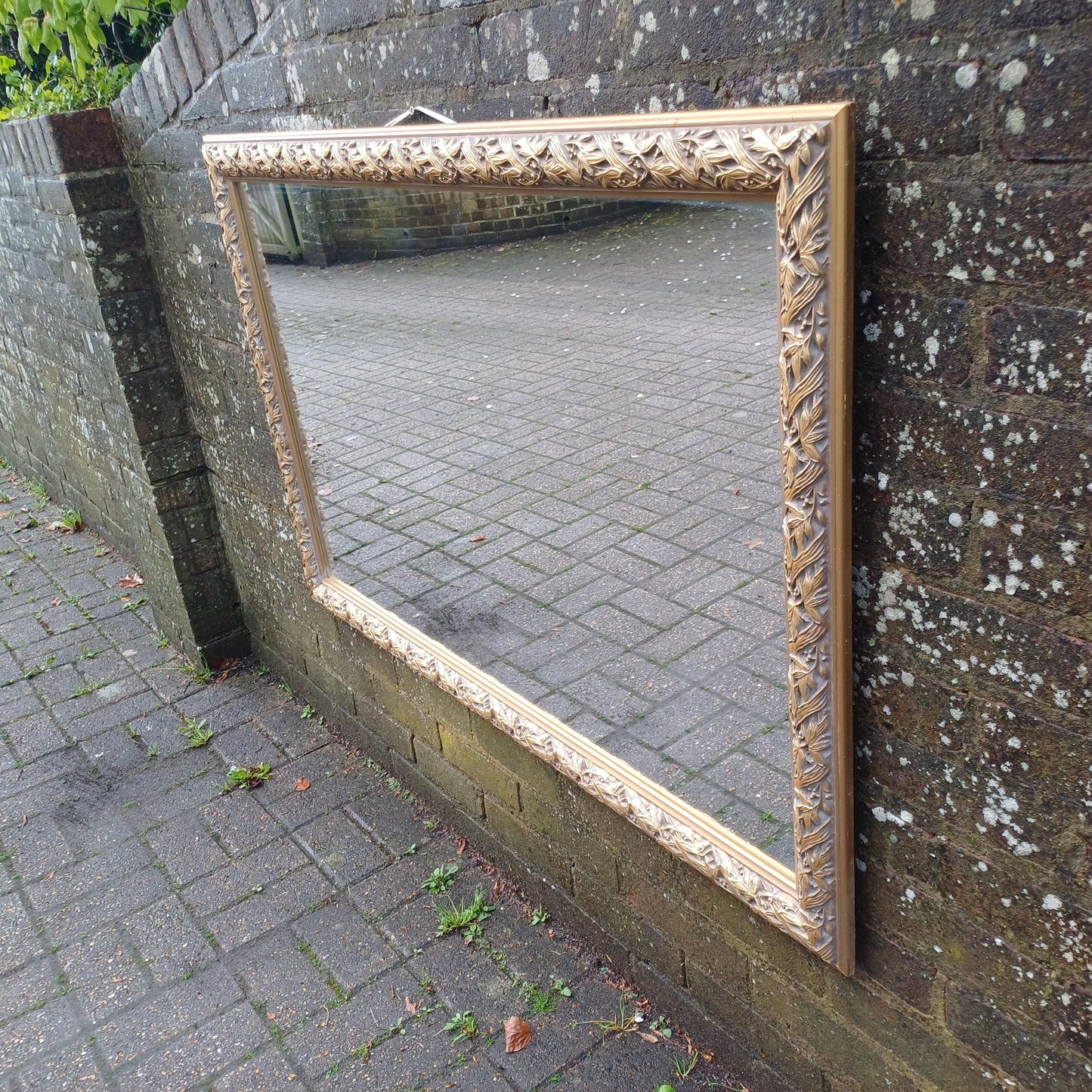 Oversized Ornate Gold Wall Mirror Rococo Revival Style Large Vintage Mirror Intricate Floral Frame Statement Home Decor FREE HAND Delivery