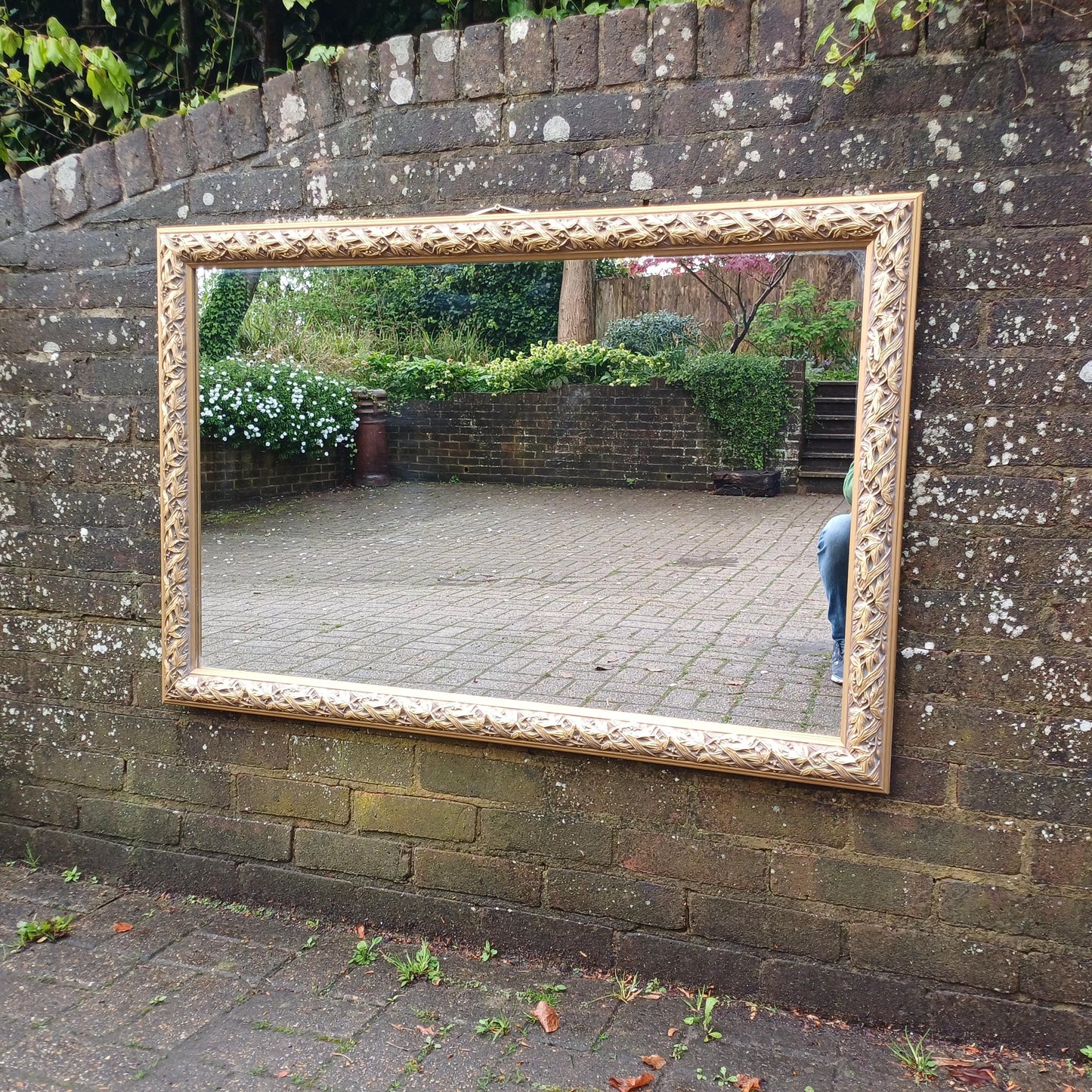 Oversized Ornate Gold Wall Mirror Rococo Revival Style Large Vintage Mirror Intricate Floral Frame Statement Home Decor FREE HAND Delivery