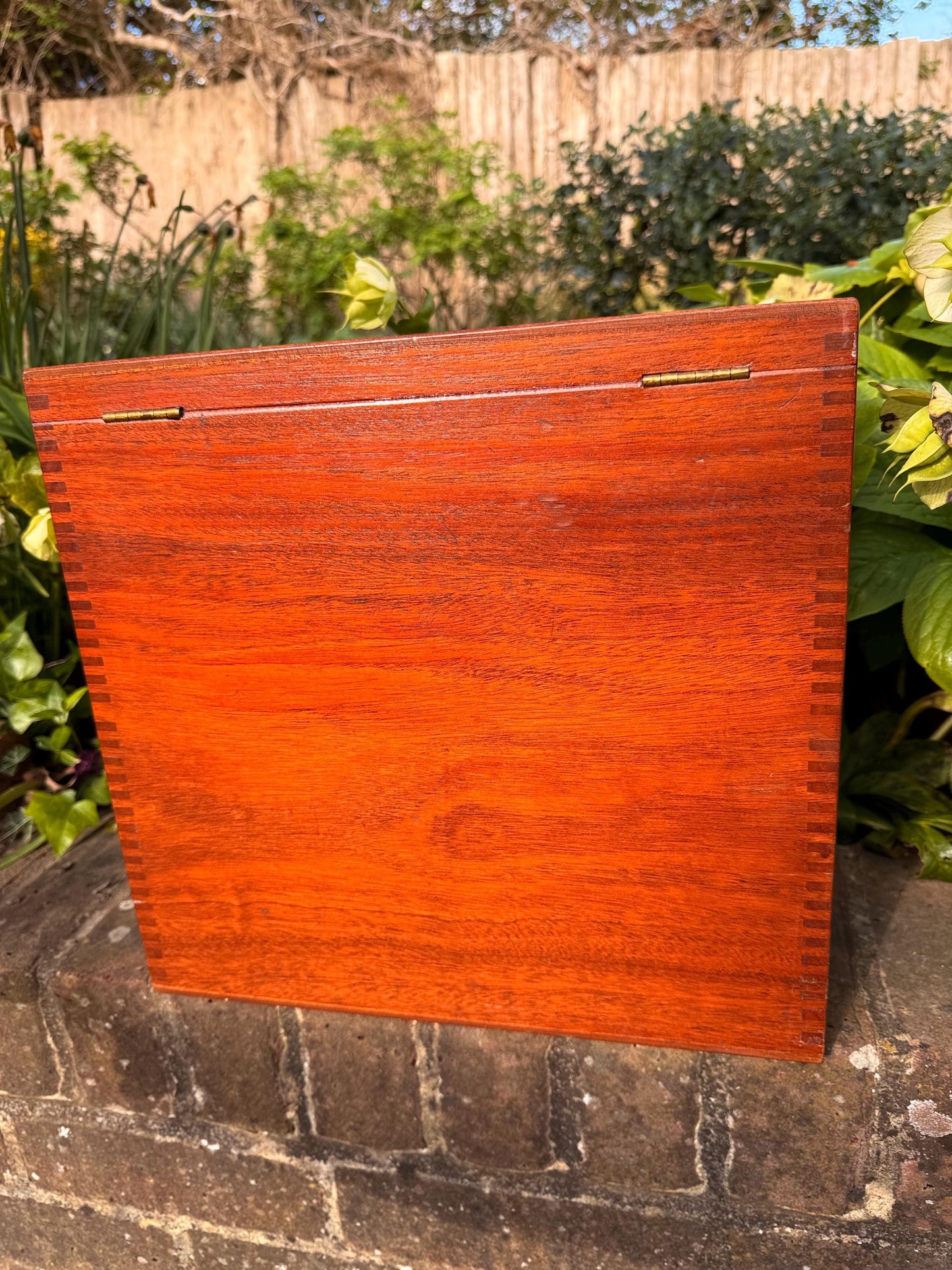 Vintage wooden storage box - perfect for Vinyl, LPs, Records, 12 inch storage, storage case, wooden box 35 x 33 x 18