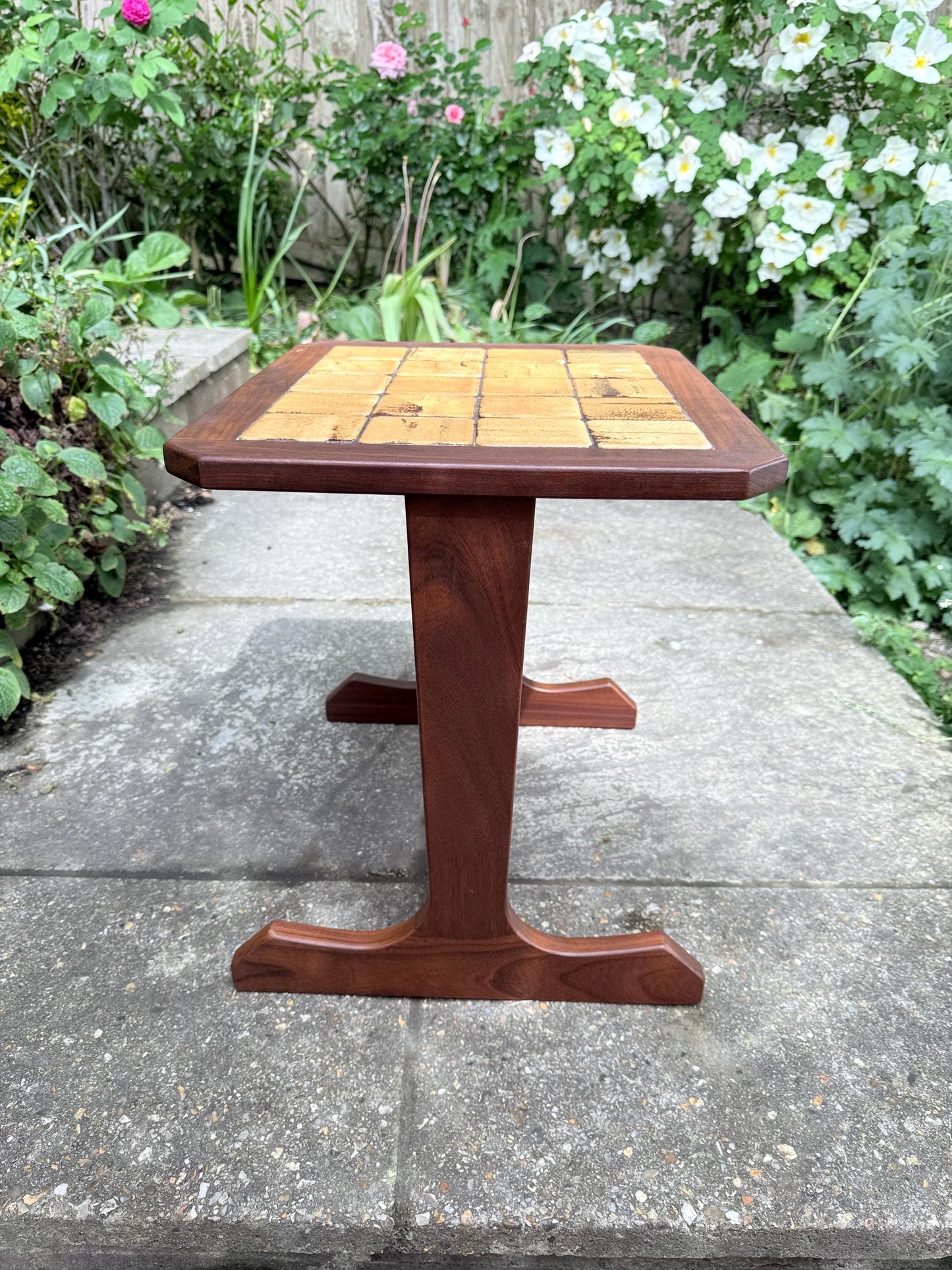 Mid Century Retro vintage G Plan occasional table with perfect tiled top, vintage side table, lamp table - medium small size