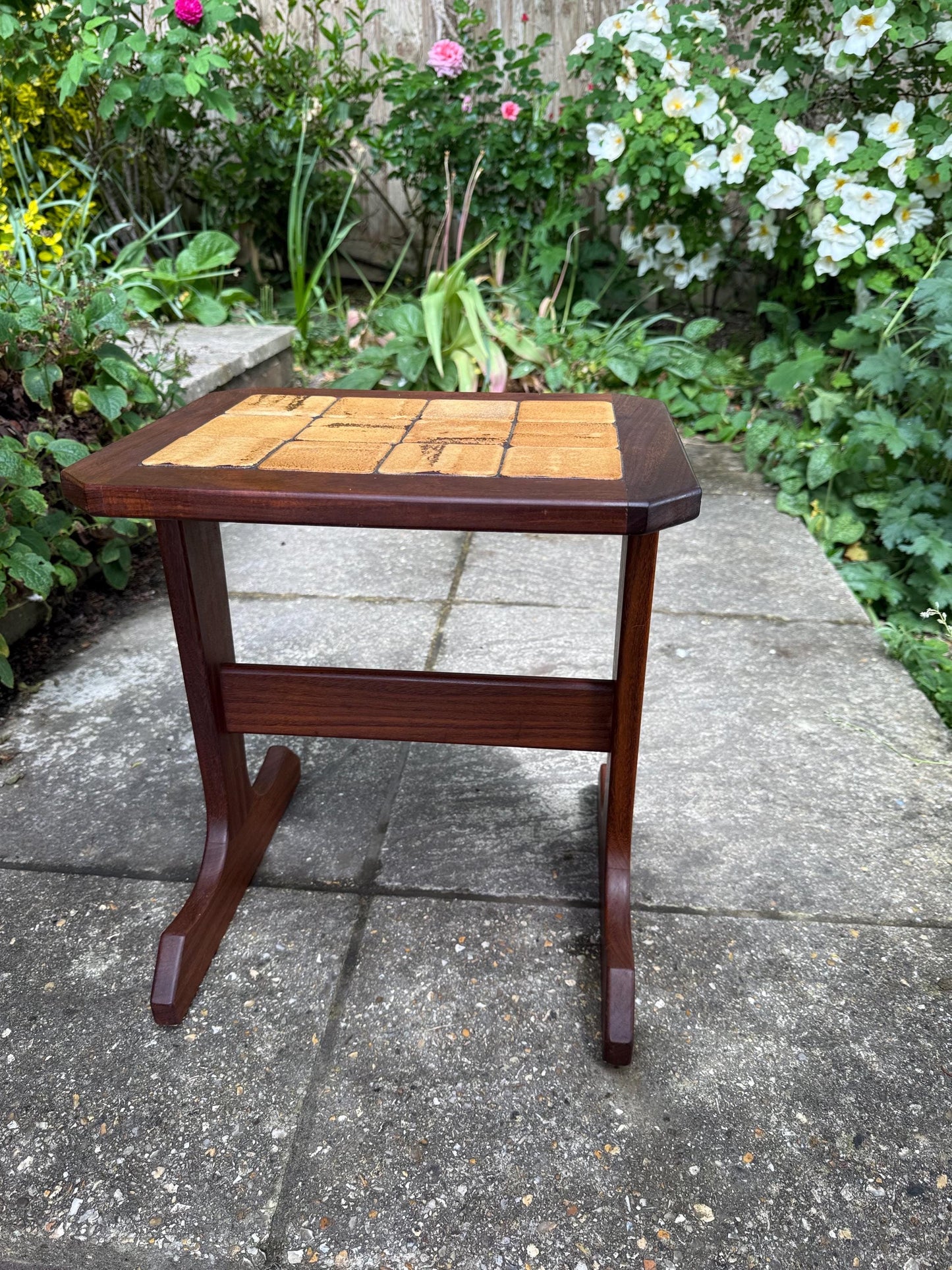 Authentic Small Retro vintage G Plan occasional table with perfect tiled top, vintage side table, lamp table - small size