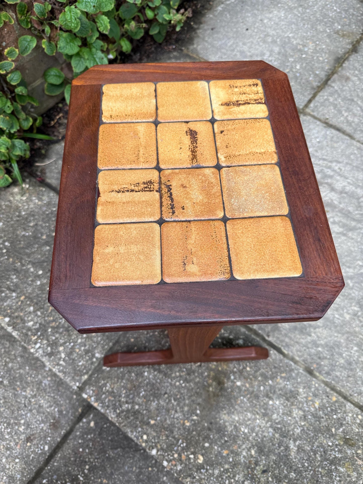 Authentic Small Retro vintage G Plan occasional table with perfect tiled top, vintage side table, lamp table - small size