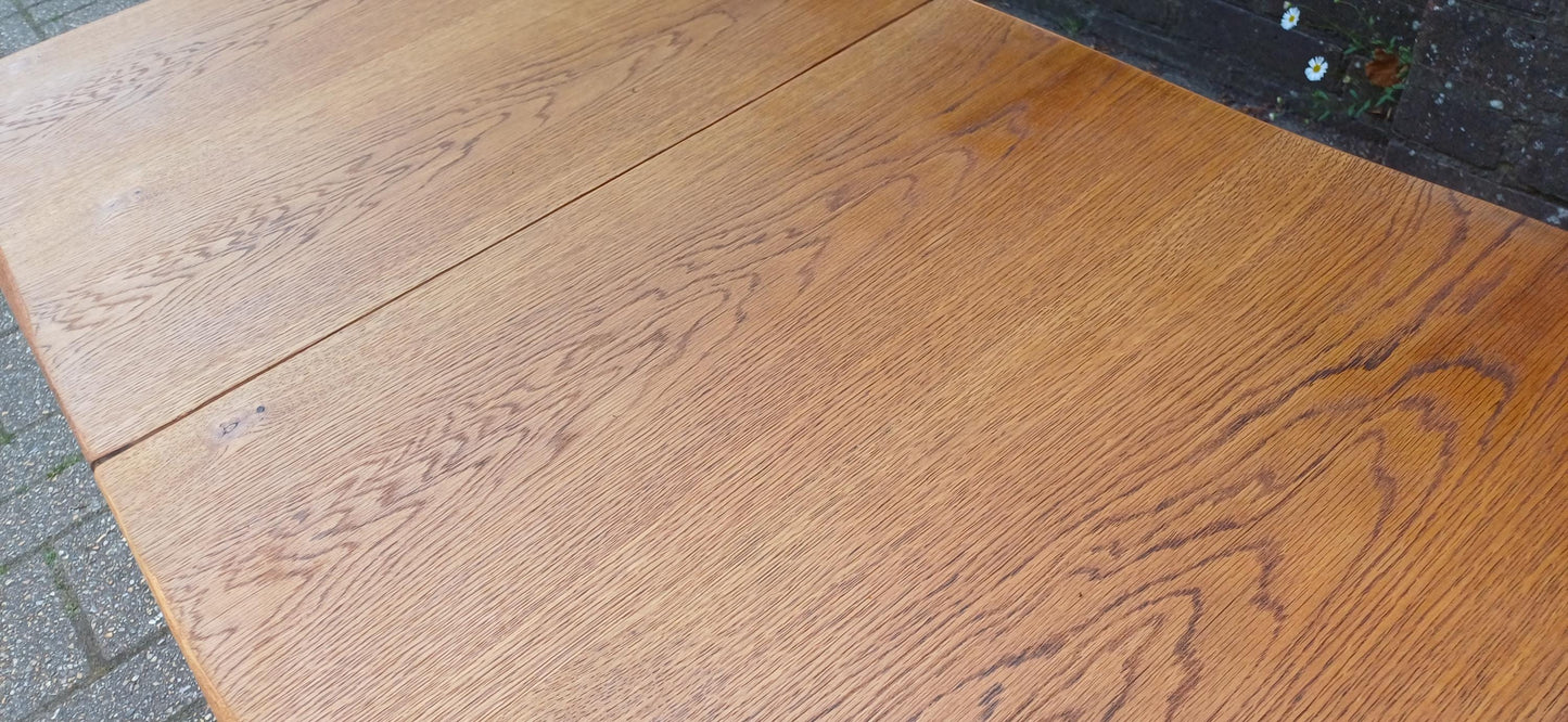 Rustic Grey Painted Coffee Table with Oak Veneer Top Sliding Storage Vintage Style with Danish Oil Finish Blue Grey FREE HAND Delivery