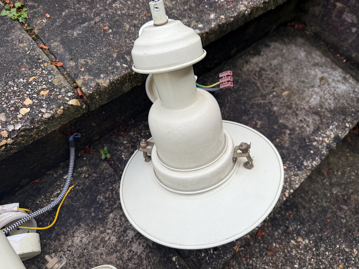 Vintage Industrial Pendant Lights, 3 enamel industrial reproduction lights