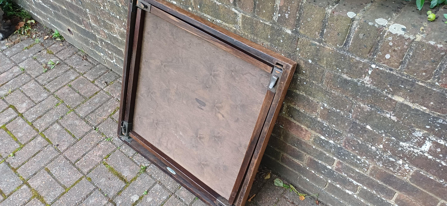 Vono Vintage Folding Card Table with Green Felt Top – 1950s Utility Design Incredibly Practical Spare Table FREE DELIVERY