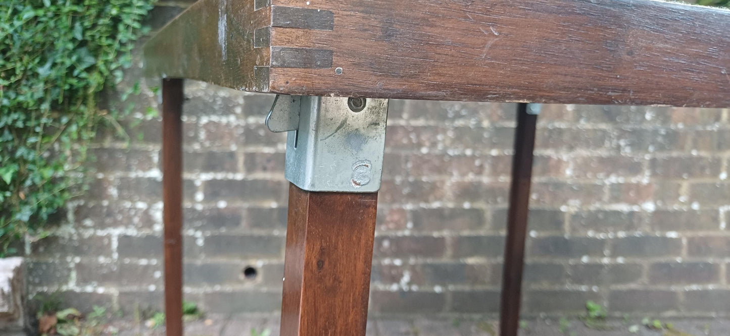 Vintage Folding Card Table with Green Felt Top – 1950s Utility Design Incredibly Practical Spare Table FREE DELIVERY