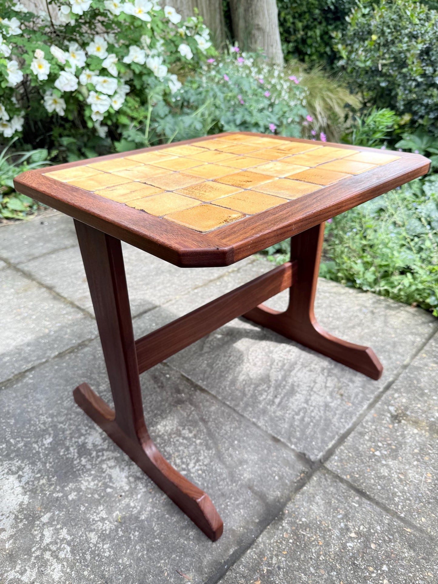 Authentic Retro vintage G Plan occasional table with perfect tiled top, vintage side table, lamp table - large'ish