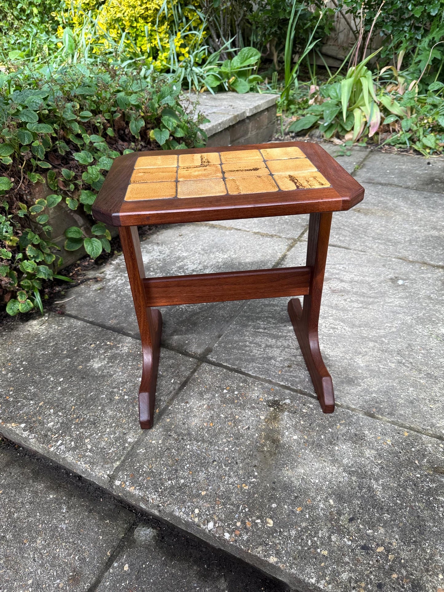 Authentic Small Retro vintage G Plan occasional table with perfect tiled top, vintage side table, lamp table - small size