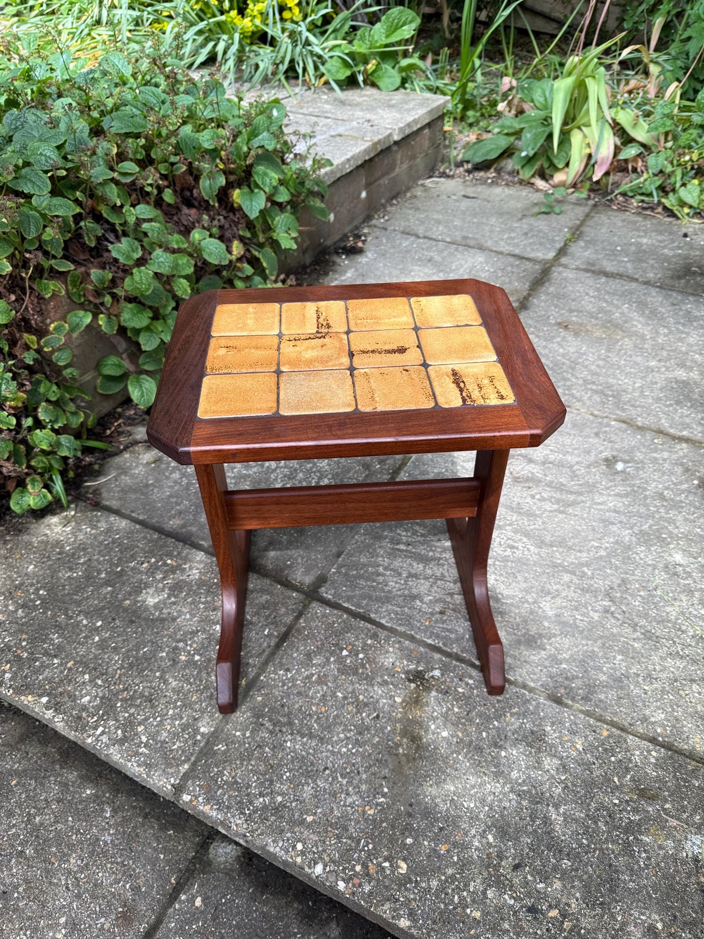 Authentic Small Retro vintage G Plan occasional table with perfect tiled top, vintage side table, lamp table - small size
