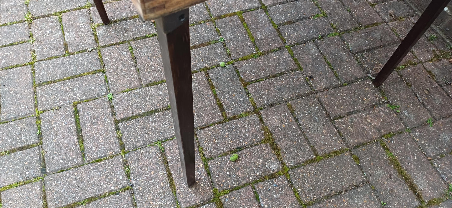 Vono Vintage Folding Card Table with Green Felt Top – 1950s Utility Design Incredibly Practical Spare Table FREE DELIVERY