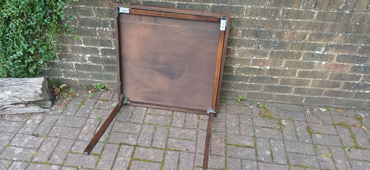 Vintage Folding Card Table with Green Felt Top – 1950s Utility Design Incredibly Practical Spare Table FREE DELIVERY