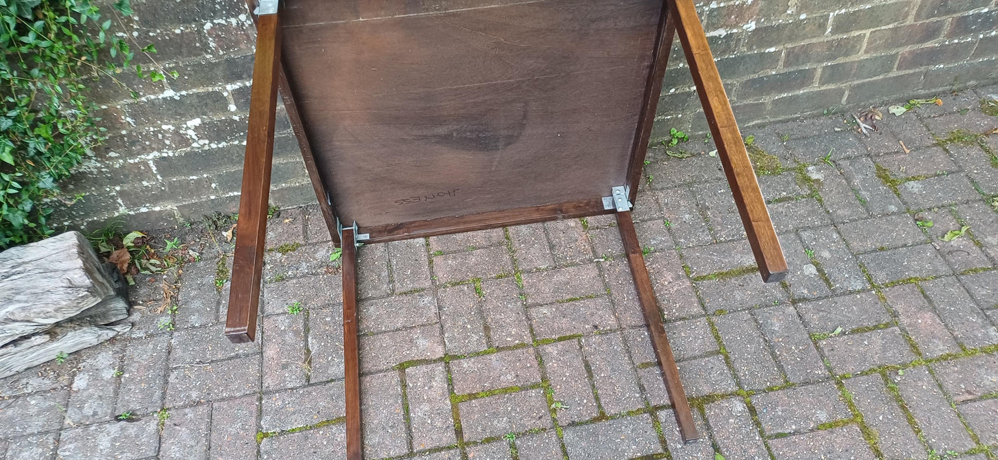 Vintage Folding Card Table with Green Felt Top – 1950s Utility Design Incredibly Practical Spare Table FREE DELIVERY