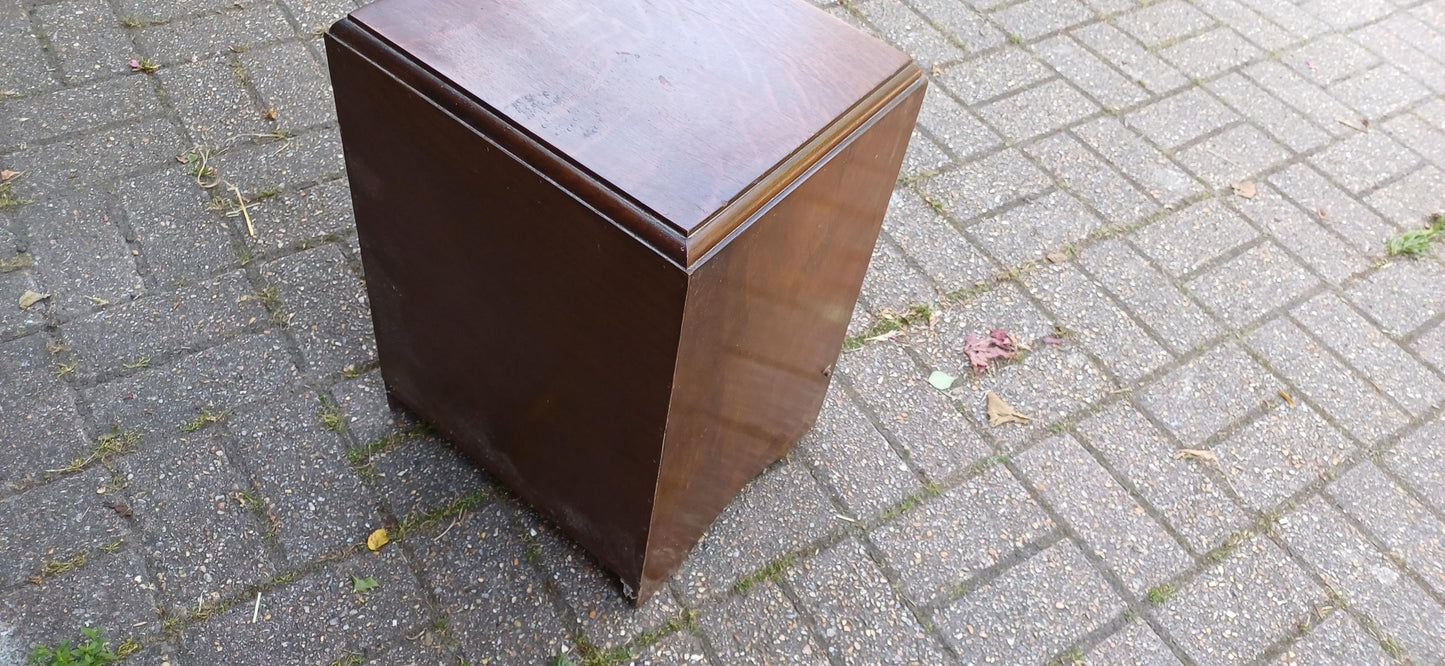 Vintage 50s Oak Effect Scuttle Bin with Original Metal Liner Wooden Coal Box Fireside Storage Vintage Kindling